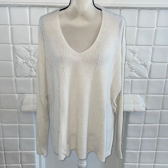 All Saints White Wool Alpaca Sweater L - Picture 2 of 9